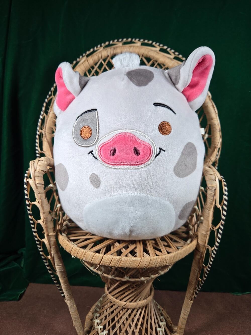 Disney Moana Pua Pig Squishmallow 8" Plush Grey Spotted Kellytoy Plushy Toy